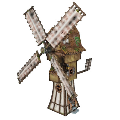54mm Scale Medieval Windmill Town - The Frost Wargame/RPG/AOS/LOTR/DnD Terrain