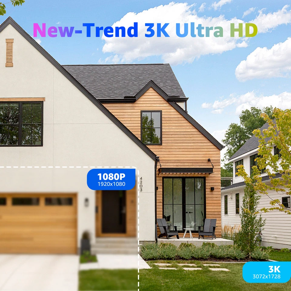 Cámara IP ANNKE 3K 5MP PoE de seguridad PT color visión nocturna audio bidireccional H.265+ Foto 4 de 4