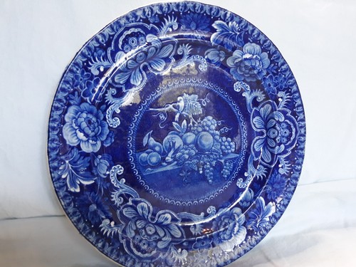Historic Blue Floral Transferware Patt Stubbs & Kent Circa 1828 Staffordshire - Picture 4 of 8