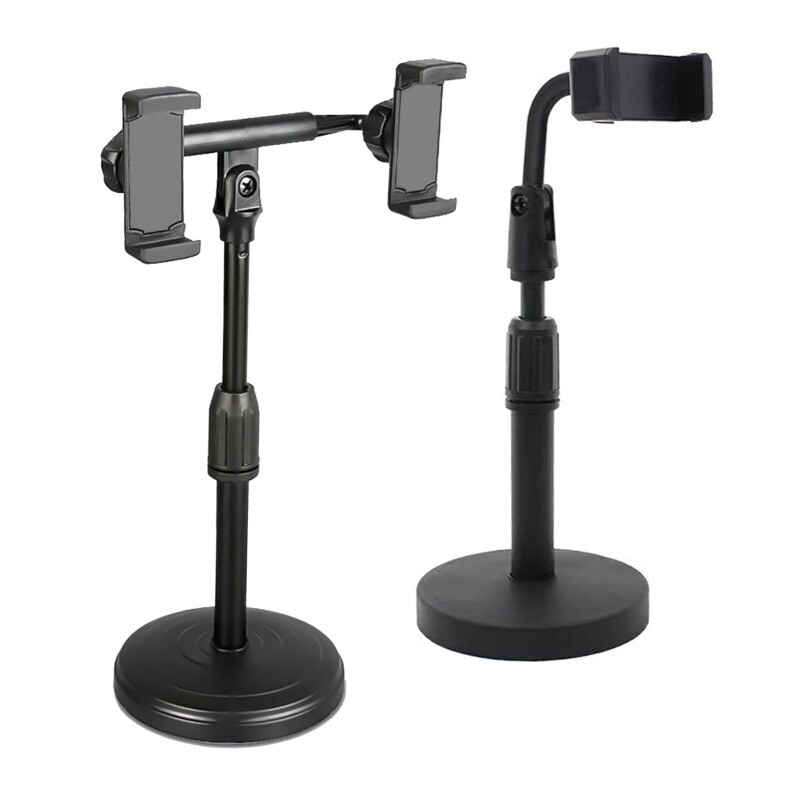Cellphone Stand Holder with Base Adjustable Bracket for Live Lecture Podcast