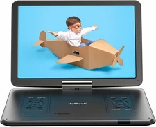 ieGeek 17.5" Portable DVD Player with Swivel Screen Remote Control, Region-Free