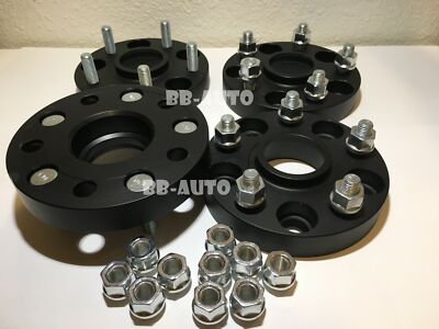 Black Wheel Spacers 4Pcs 5x114.3 5x4.5 Hub Centric Bore 60.1 12X1.5 1 Inch Thick