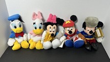 Lot Of 5: Mickey, Minnie, Donald  Daisy Duck Disney 6" Plush Stuffed Animals
