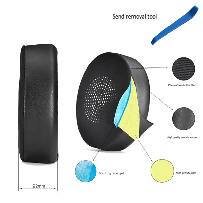 MARKENLOS 1 Paar Cooling Ice-Gel-Ohrpolster für Jabra Elite 45h Evolve2 65 UC Kopfhörer