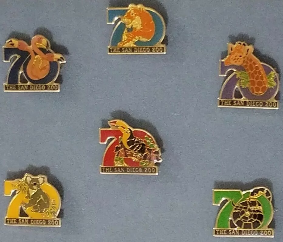 San Diego ZOO 70TH Anniversary Pins | eBay