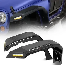 Nilight JK Wide Flat Front Fender Flares for 2007-2018 Wrangler JK JKU 2/4 Door