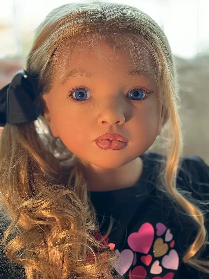 40'' Toddler Girl Reborn Doll Kit Aloenka Hand-Rooted Hair Painted w/ Cloth Body - Image 2 of 3