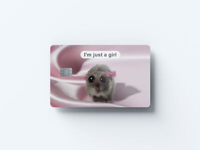I m Just a Girl Design Kreditkartenaufkleber kleiner Chip Skin Debit Cover Hülle