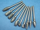 10 Pcs SET 6mm Tungsten Carbide Rotary Drill Bits Cut Burr (2.35mm) 3/32" Shank