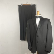 Marks and Spencer Tuxedo Dinner Suit 2 Piece Men's 46L Black 42W 31L Trouser M&S
