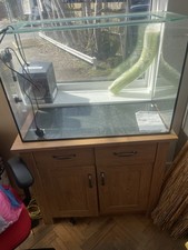 Complete Aqua One Oak Style Aquarium Fish Tank Glass + Cabinet + Filter