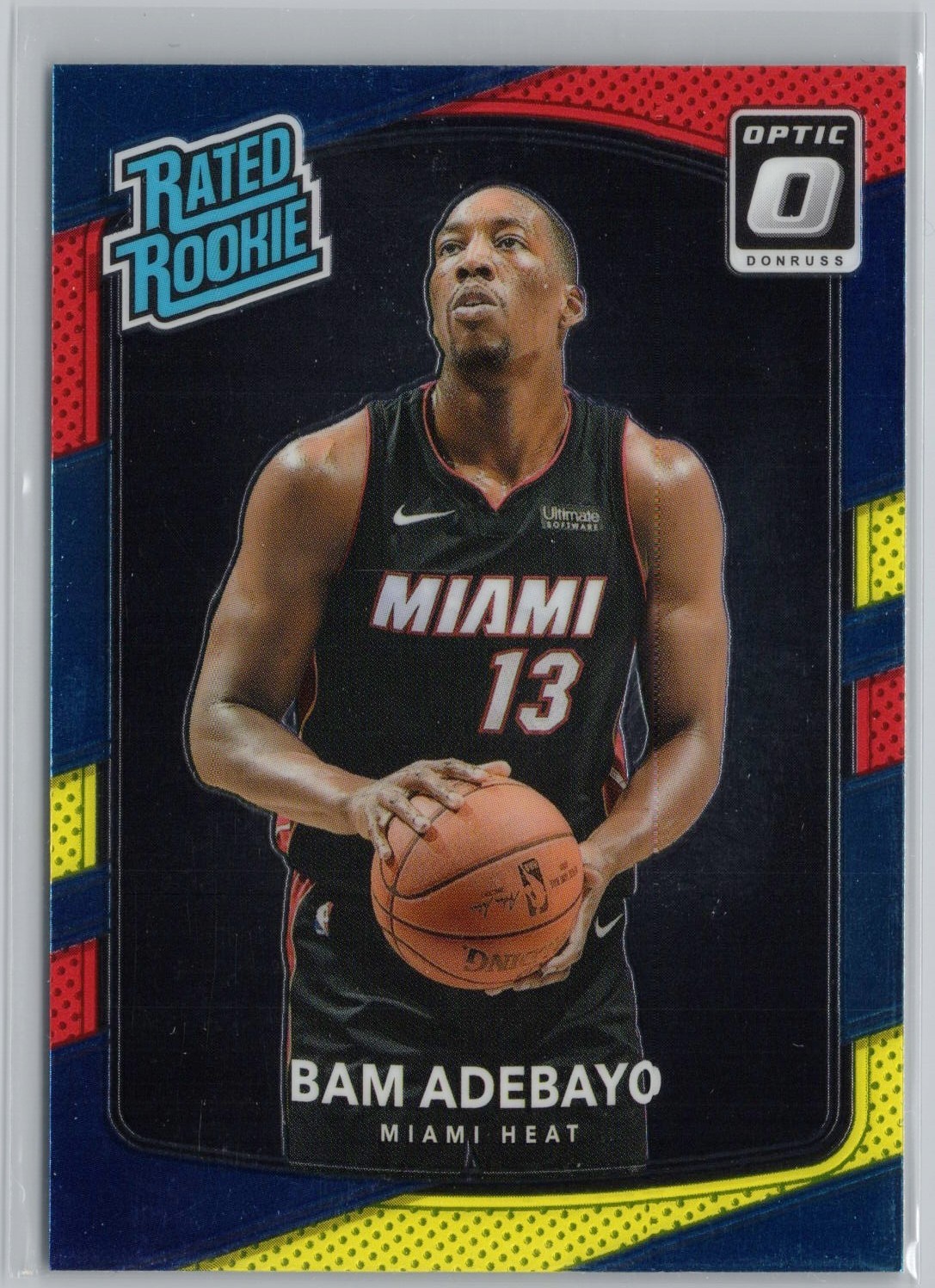 2017-18 Donruss Optic Red & Yellow Rated Rookie #187 Bam Adebayo Miami Heat RC