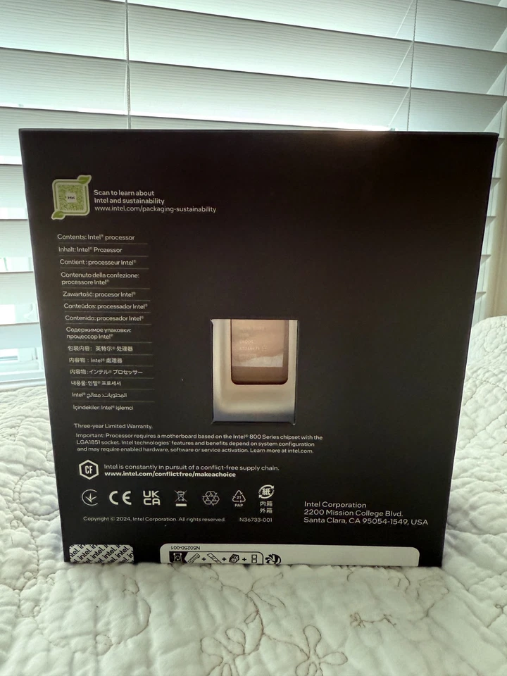 SRQD5 Intel Core Ultra 9 285K 24-Cores 3.7GHz 24 Threads FCLGA1851 Processor New - Image 2 of 4