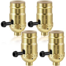 4 Pcs UL Listed Lamp Socket 1 Way ON/Off Light Settings E26 Threaded Base Tur...