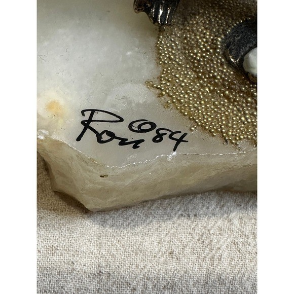 Vintage Ron Lee Clown Sculpture Signed dated 1984 Hand Painted 24K gold plating thumbnail 2