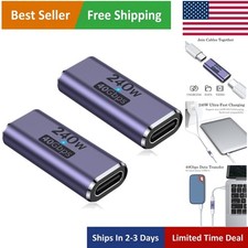 Versatile USB C Female to Female Coupler 2 Pack Fast Charging Data Transfer