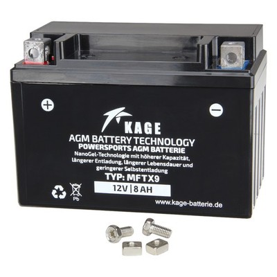 Batterie GEL KAGE YTX9-BS für Cagiva Honda Kawasaki KTM Suzuki Triumph Yamaha