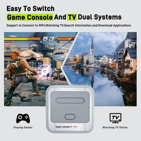 Kinhank Super Console X Pro with 100000+ Games,TV & Game System in 1, Mini Retro