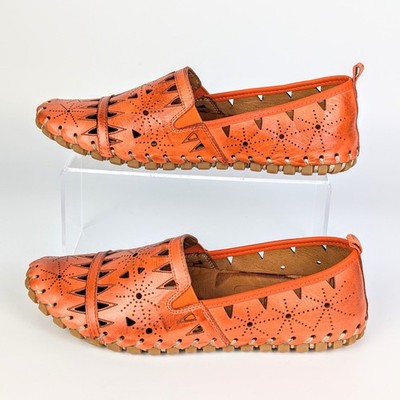 NEW Spring Step Fusaro Women's Orange Slip-On Loafer/Comfort Shoes size EU39 US8