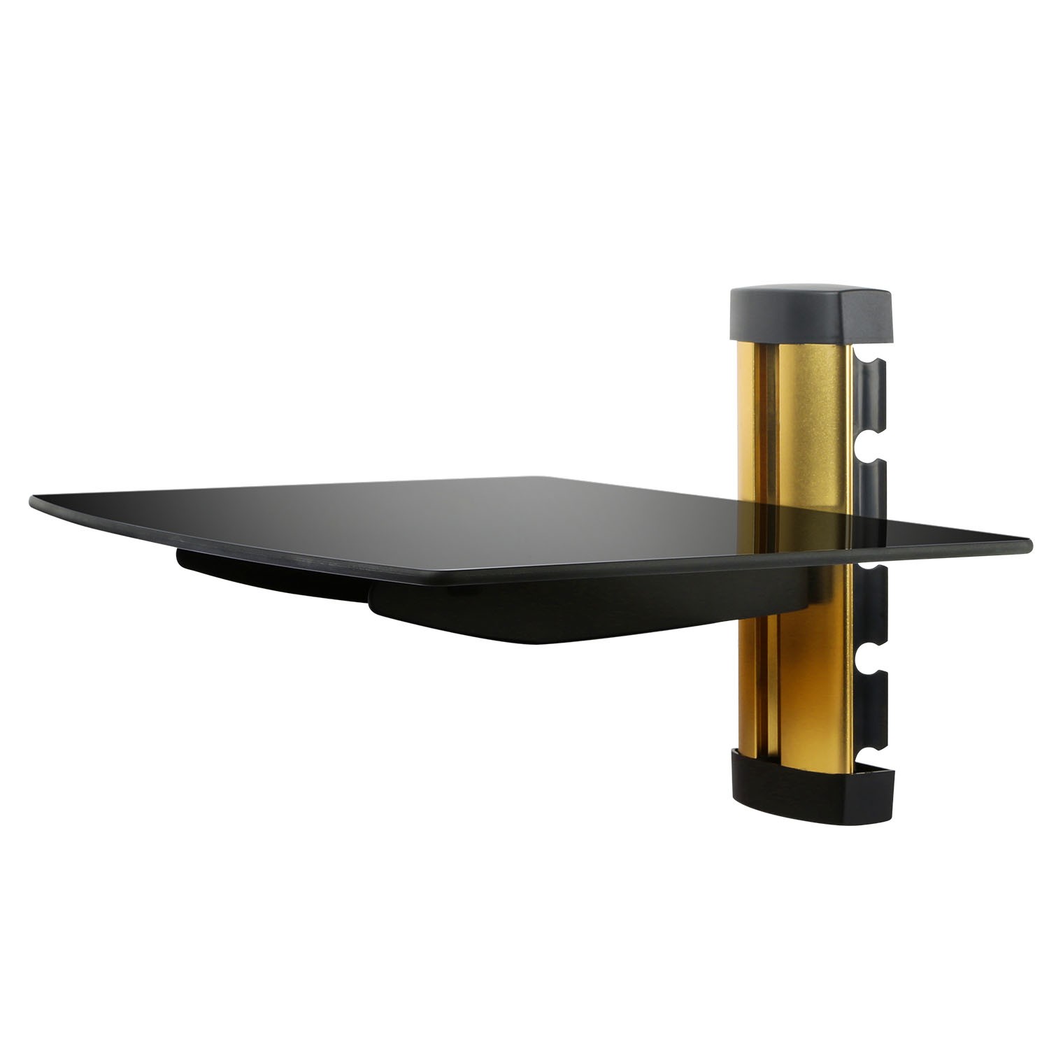 Floating Glass AV Shelf Wall Mounted Under TV Stand Bracket For DVD DVR PS Xbox
