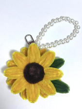 Sunflower Keychain Cute Flower Keychain for Bag Key- Yellow