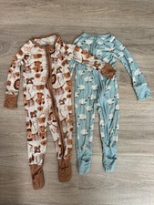 Lote De 2 Pijamas Little One Shop Estampado Oveja y León Cremallera Bebé Talla 6-12 Meses