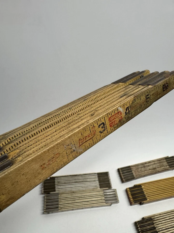 Lote De Colección De 11 Reglas De Madera Plegables A&E, Stanley, Lufkin y Surtido Foto 4 de 4