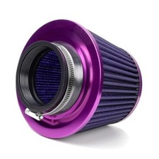 3-Inch Cold Air Intake Filter, Washable 76mm Cone Filter 3 in Purple