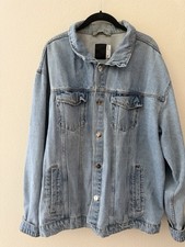 Womens Denim Oversized Blue Jacket Button Up Jacket XL