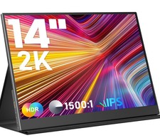 Portable Monitor 14.0 inch 2K Ultra Slim IPS Display KEEPTIME 14inch Laptop
