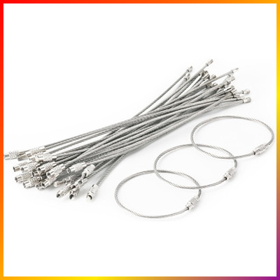 Schlüsselring Edelstahl Bunt 16 cm für Kofferanhänger Schlüssel 100 Stück Modern