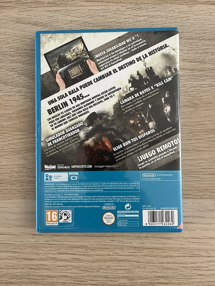 SNIPER ELITE V2 - NINTENDO WII U WIIU - PAL ESPAÑA - V 2, foto 2 de 5