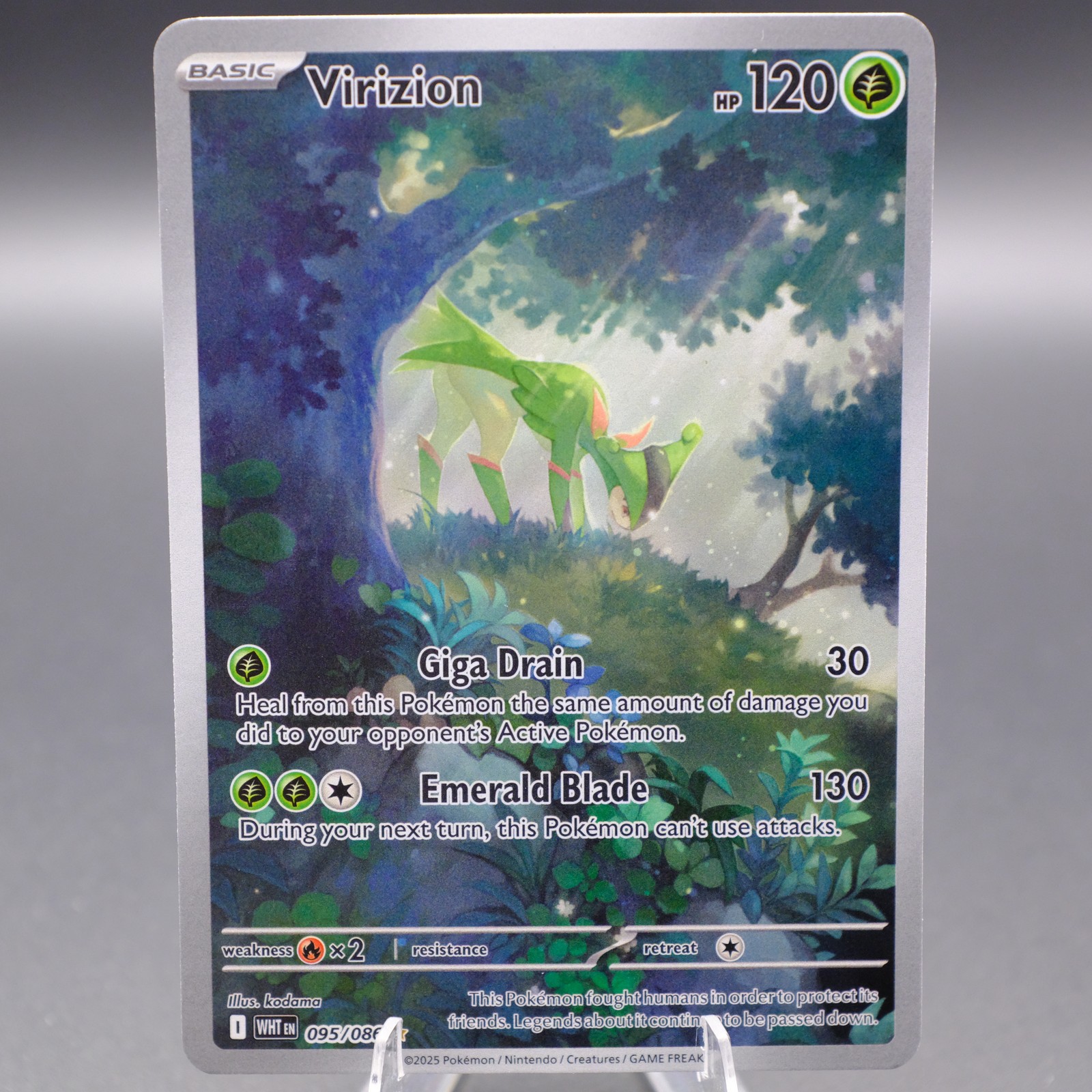 Virizion - 095/086 Illustration Rare SV: White Flare Pokemon TCG NM