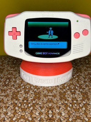 Nintendo Gameboy Advance weiß/Rosa IPS V5 USB-C Mod