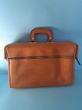 ALTE AKTENTASCHE SCHULTASCHE RANZEN  BRAUN 60 ER JAHRE