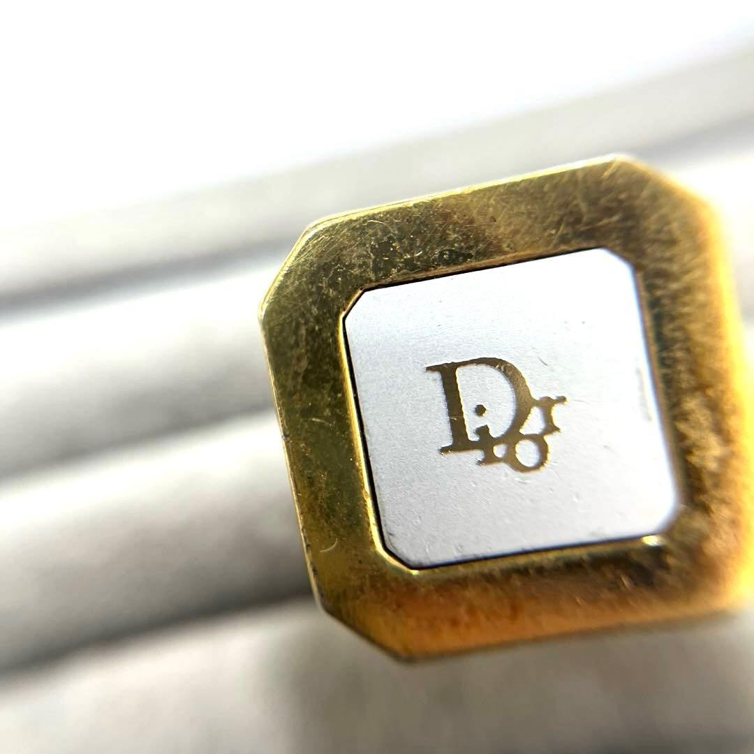 Authentic Dior Cufflink Single Gold/Silver 0.6 in… - image 3