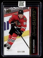 2021-22 Upper Deck UD Exclusives Mike Hardman 014/100 Chicago Blackhawks #208