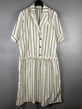 GANNI Women’s Cotton Striped Button Short Sleeve Dress Size M L