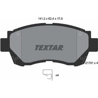 Textar 2179101 Bremsbelagsatz FüR Toyota Lexus Camry Celica Sienna LS ES V1 V2