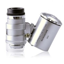 60X Magnifying Magnifier Microscope Loupe Jeweler Jewelry Eye Coins LED Light