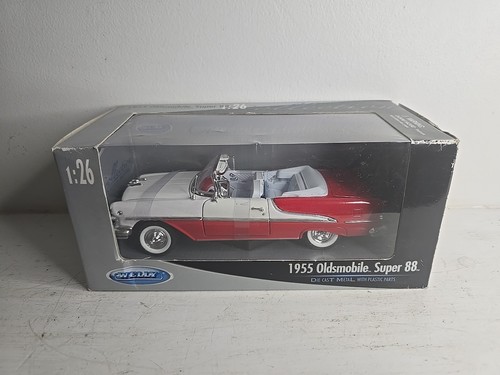 Welly 1955 Oldsmobile Super 88 Convertible Red Diecast 1:26 Original Package - Picture 2 of 5