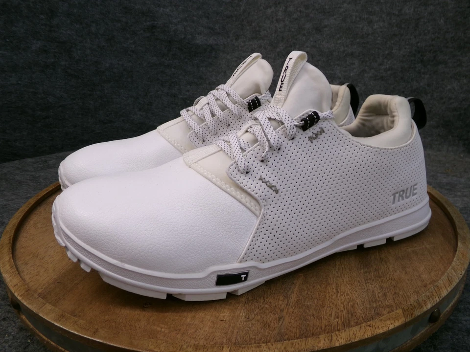 TRUE Linkswear Original 1.2 Hombres Talla 11.5 EE. UU. Blanco Ligero Zapatos de Golf Foto 3 de 4