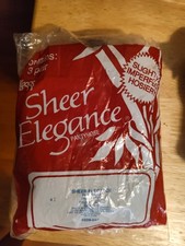 Vintage L'eggs Sheer Elegance Pantyhose Size Q 3 Pack Taupe Sheer Toe USA Made