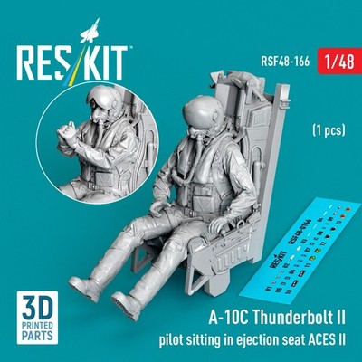 A-10C pilot sitting in ejection seat ACES II (1 pcs)  1/48 ResKit RSF48-0166