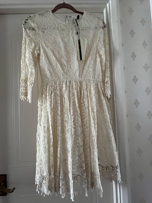white christmas dresses Reedy Lace Mini Dress Cream main image 1