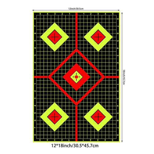 10/20 Pack 12x18" Shooting Targets Gun Reactive Exercise Splatter Paper Target - Picture 14 of 22