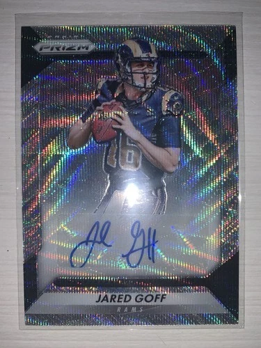 2016 Prizm: Jared Goff, Rookie, Blue Wave Auto /149