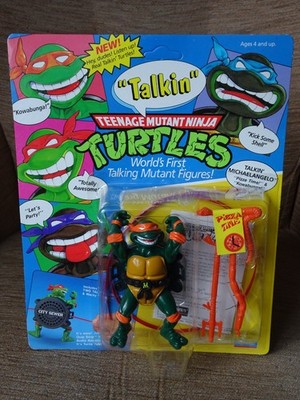 Playmates Teenage Mutant Ninja Turtles TMNT Talking Talkin Michaelangelo 1991