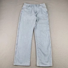 Wrangler Jeans Mens 31x30 Light Wash Cowboy Cut Straight Leg High Rise Denim