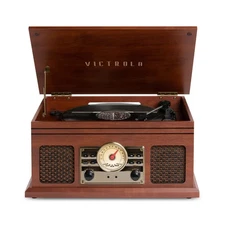 Victrola Walden Wood Record Player - Mahogany